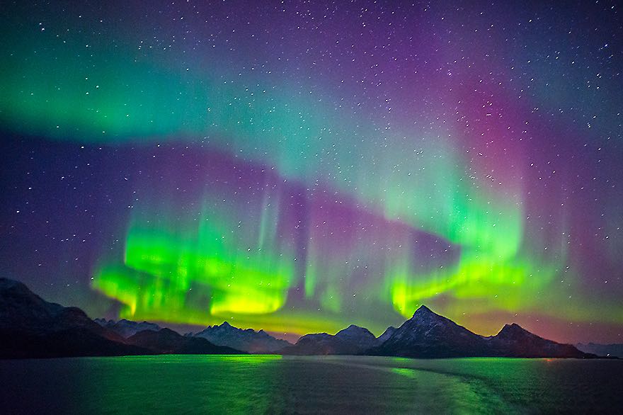 Nordlichter Fotografie Workshop auf Hurtigruten Schiffen in Norwegen 