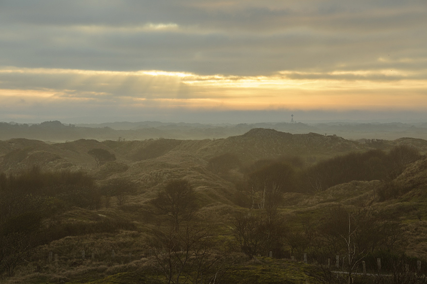 Sonnenaufgang in den Duenen von Baltrum