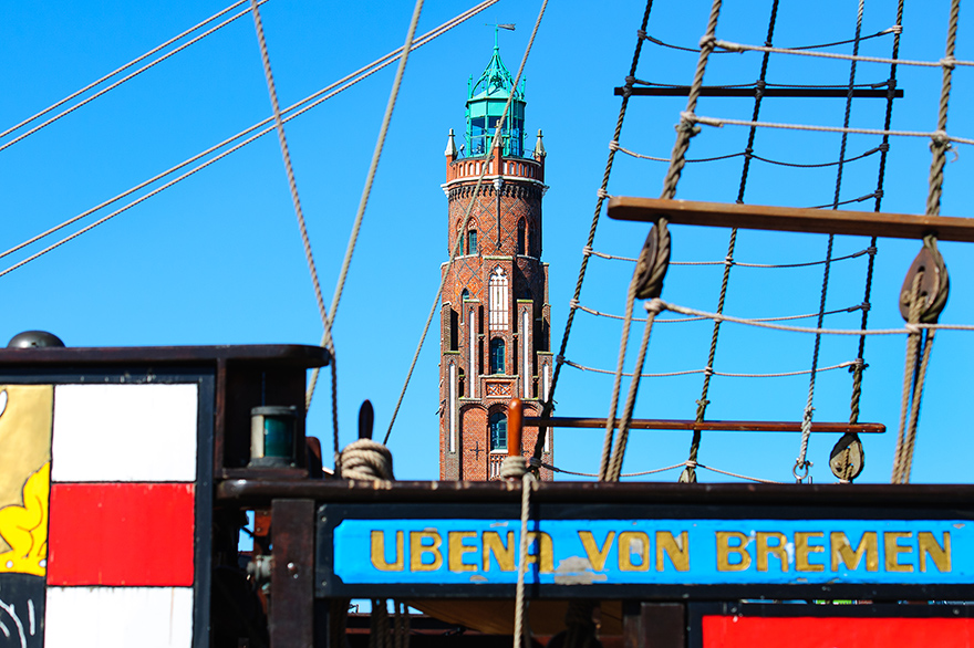 Leuchtturm im Haven von Bremerhaven