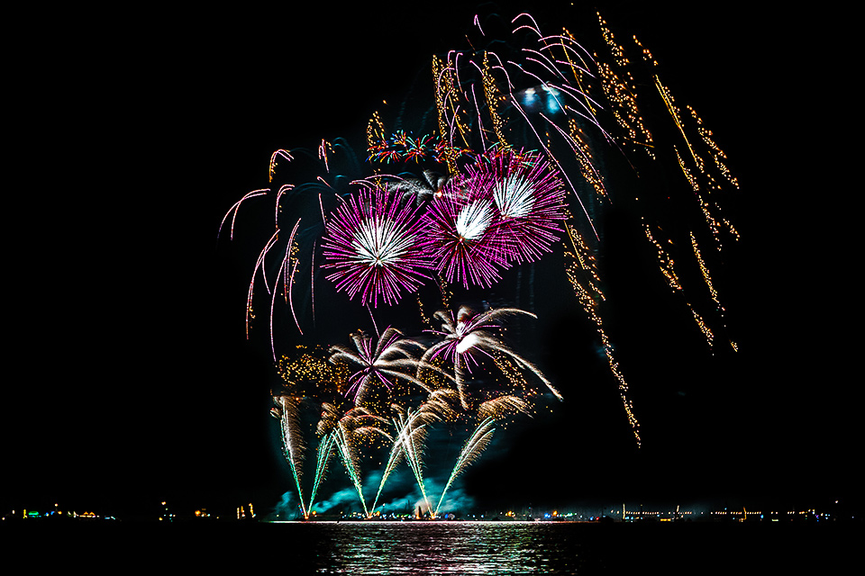 Pyrotechnische Effekte am Himmel fotografieren