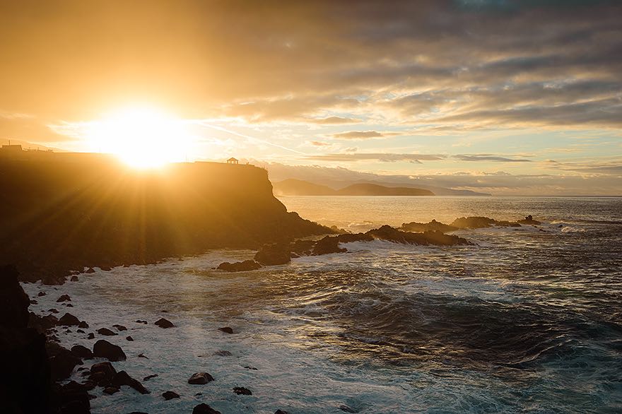 Sonnenuntergang Miradouro do Frade Maia Sao Miguel Azoren