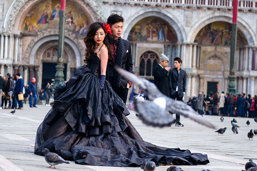 Hochzeitsfotografie in Venedig - Brautpaar Fotoshooting