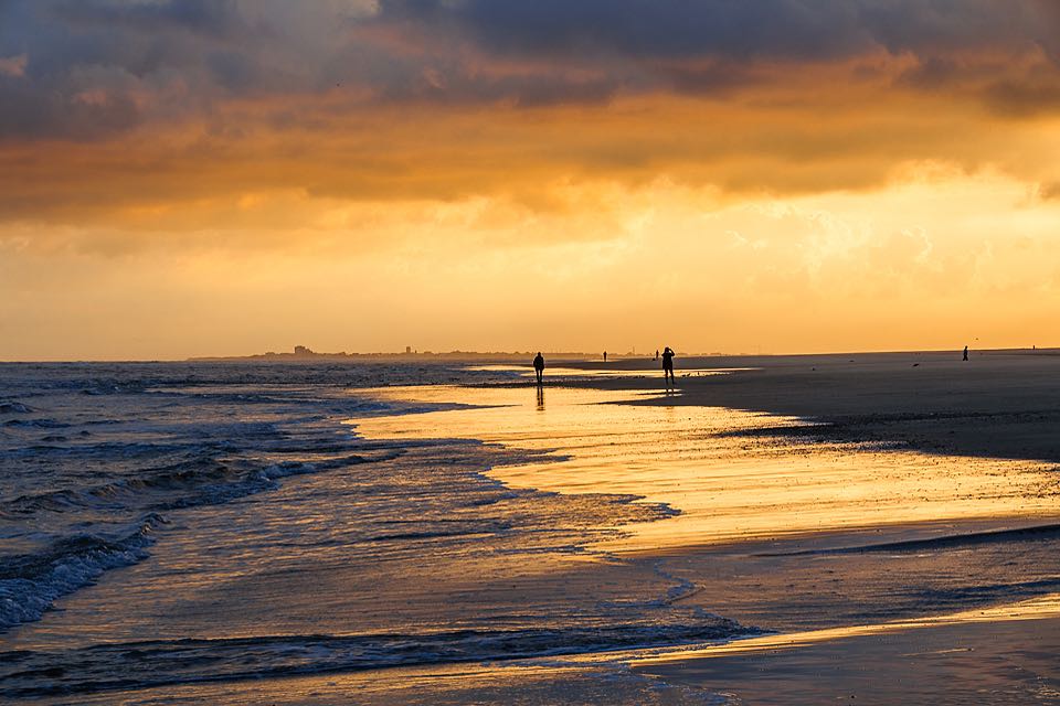 Sonnenuntergang am Strand von Baltrum