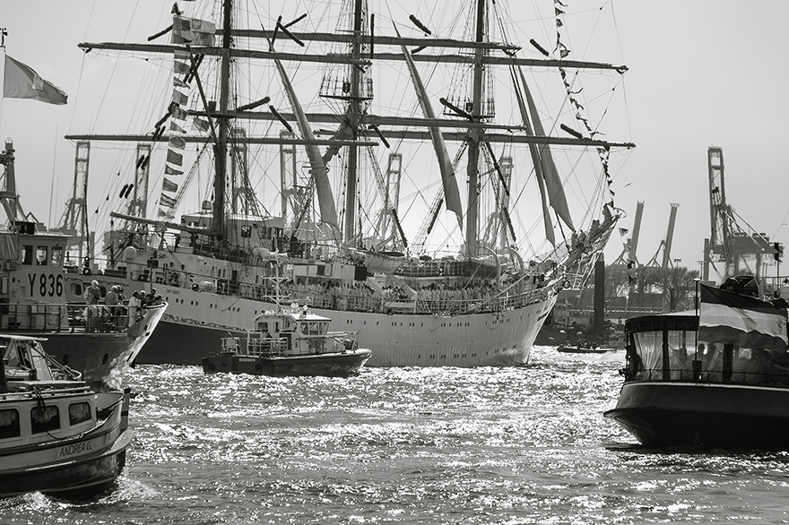 Wanten der Mir fotografiert im Fotokurs auf der Elbe