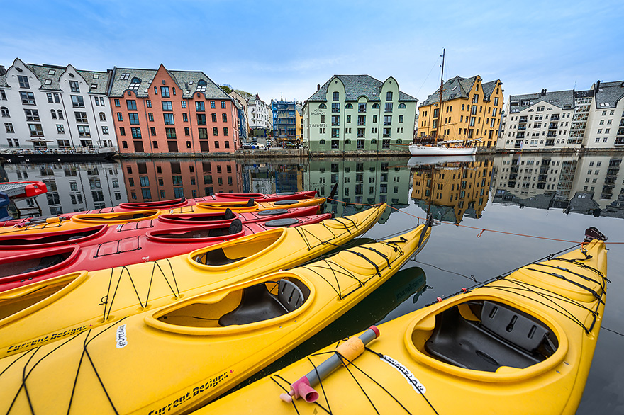 Jugendstilarchitektur in Alesund Norwegen