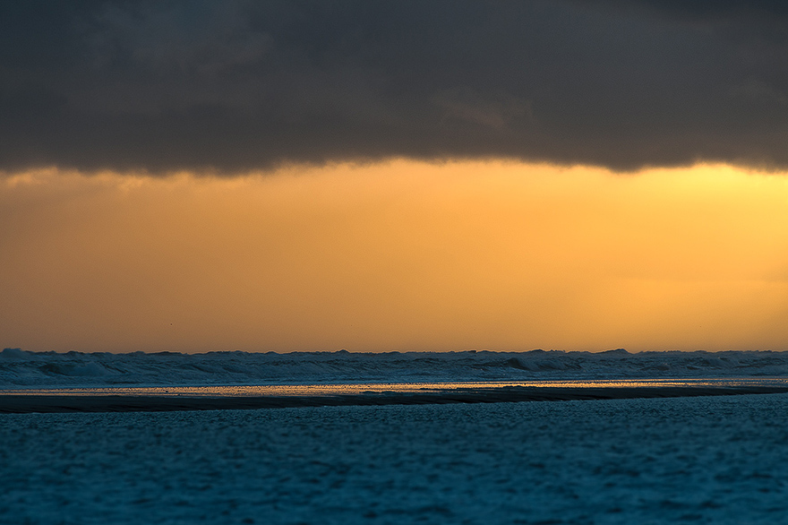 Ebbe und Flut am Strand von Norderney