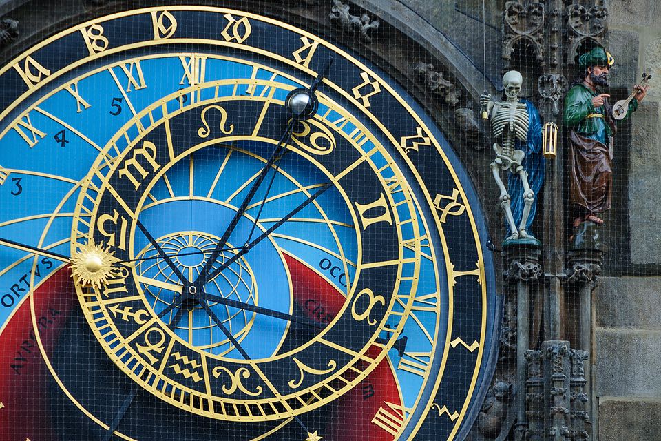 Astronomische Uhr auf dem Wenzelplatz in Prag