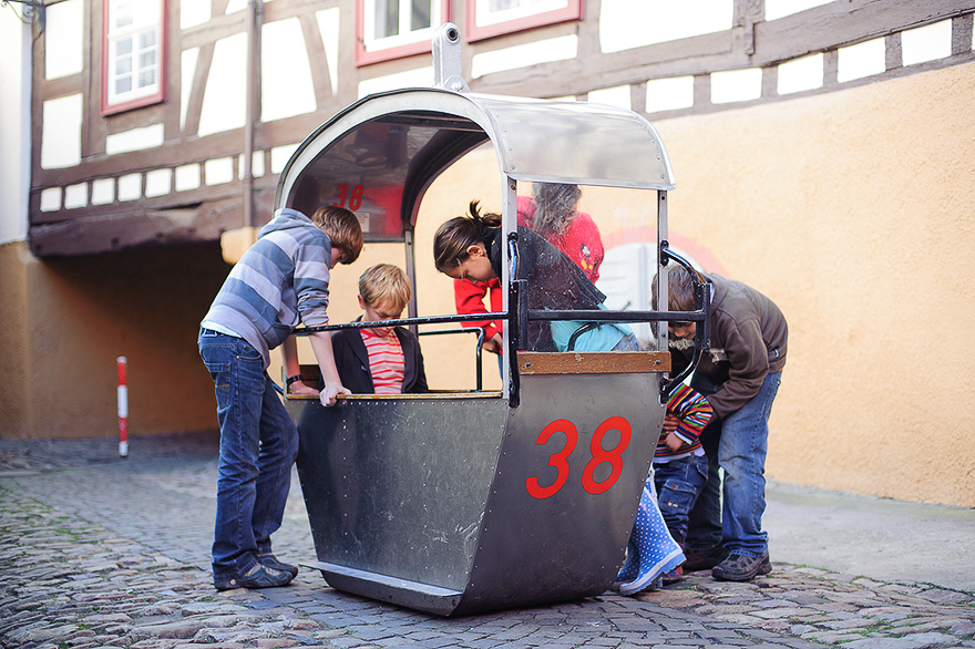 Kabine der Seilbahn zum Niederwalddenkmal