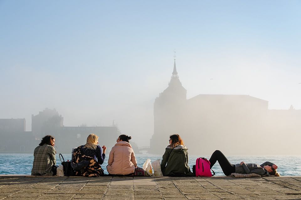 Fotospaziergang auf dem Fondamenta Zattere Allo Spirito Santo Venedig